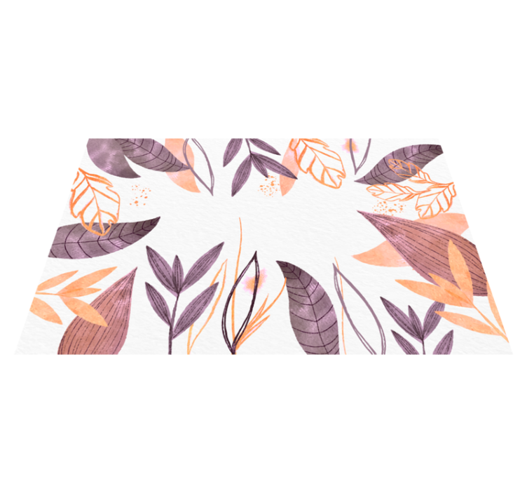 Tapete vinílico quarto padrões de folhas elegantes - TenStickers