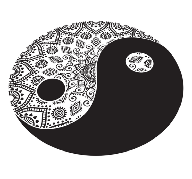 Tapete de vinil mandala yin yang mandala - TenStickers