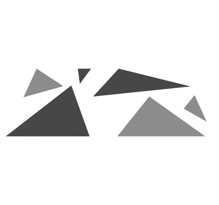 Tapetes geométricos de vinil com triângulo cinza - TenStickers