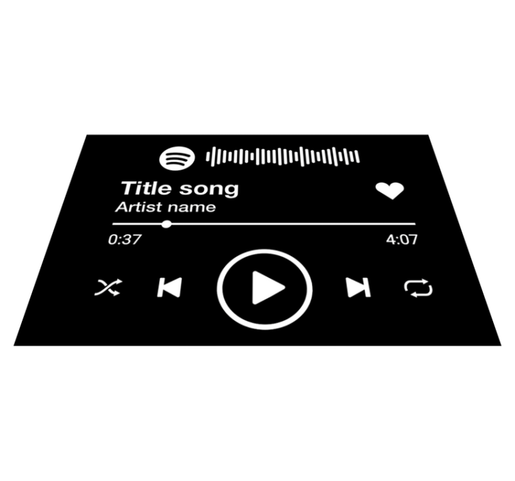 Spotify texto tapete personalizado - TenStickers