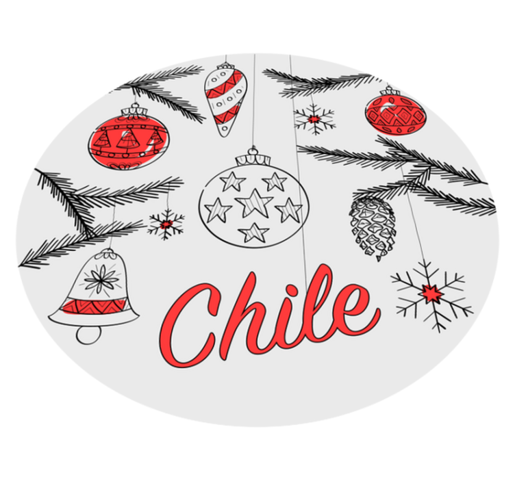 produtode natal com tapete personalizado da bandeira chile - TenStickers