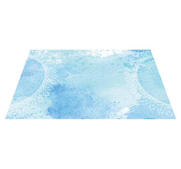 Tapete de vinil mandala aquarela azul - TenStickers