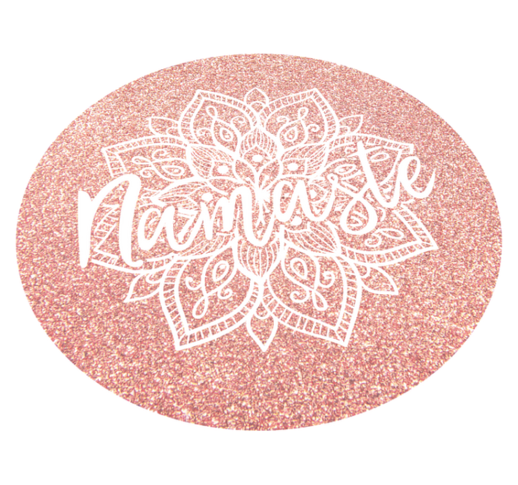 Tapete de vinil namaste mandala rosa - TenStickers