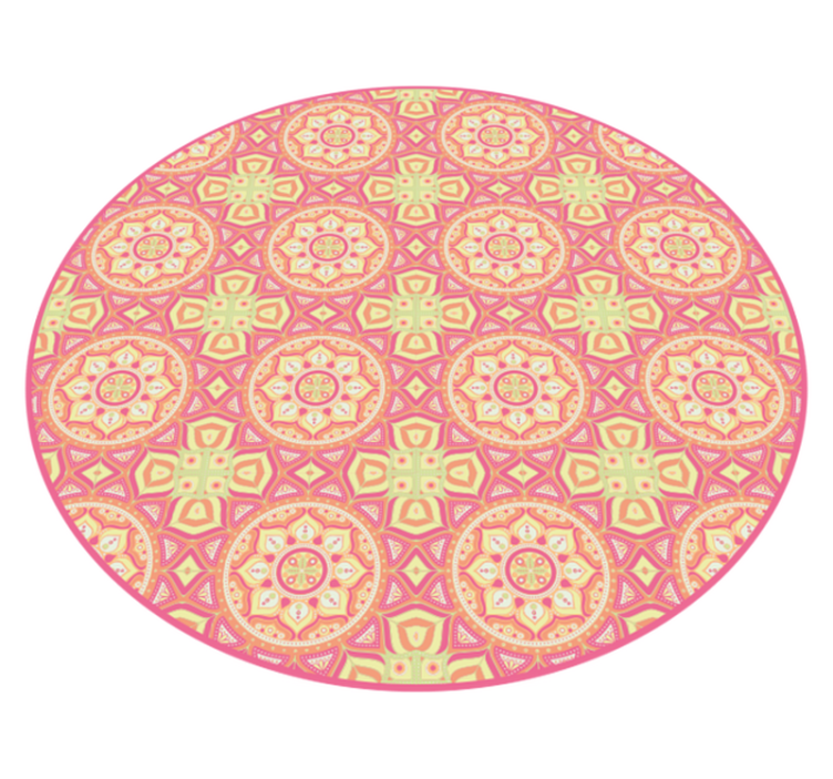 Mandala colorida com tapete de vinil de pontos - TenStickers
