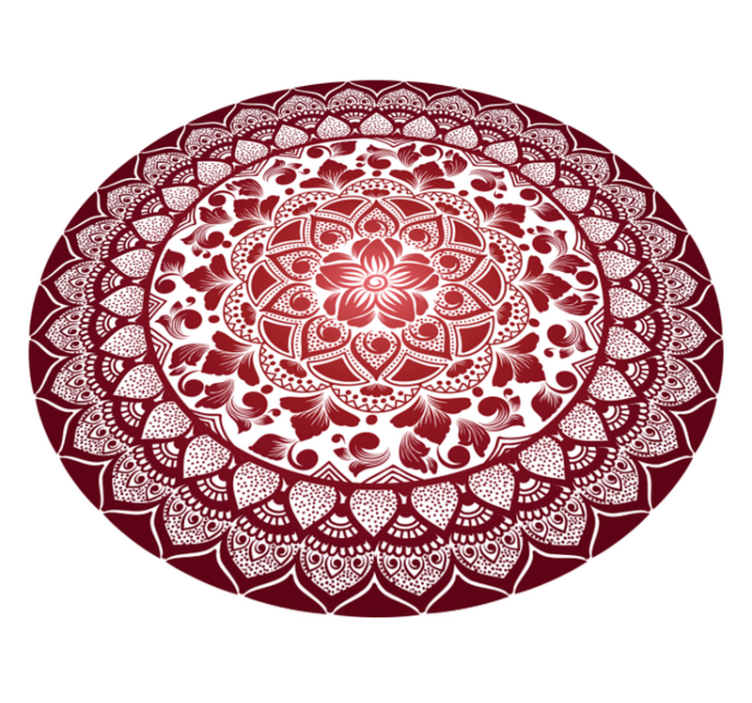 Tapete circular mandala de vinil de renda oriental - TenStickers
