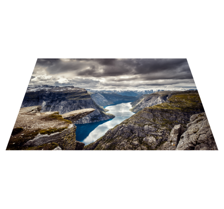 Tapete de vinil trolltunga norway nature - TenStickers