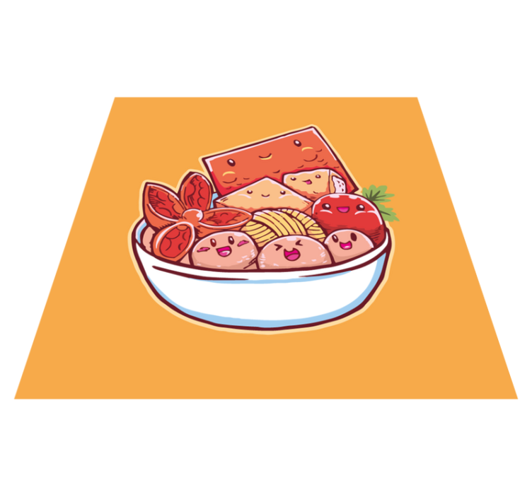 Desenhos animados bonitos de pisos de cozinha - TenStickers
