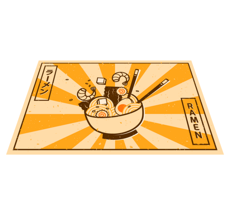 Ladrilhos de cozinha de comida japonesa fofa - TenStickers
