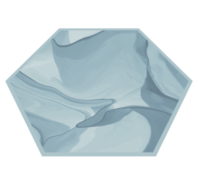 Tapete vinílico para gabinete Formato de hexágono de mármore azul - TenStickers