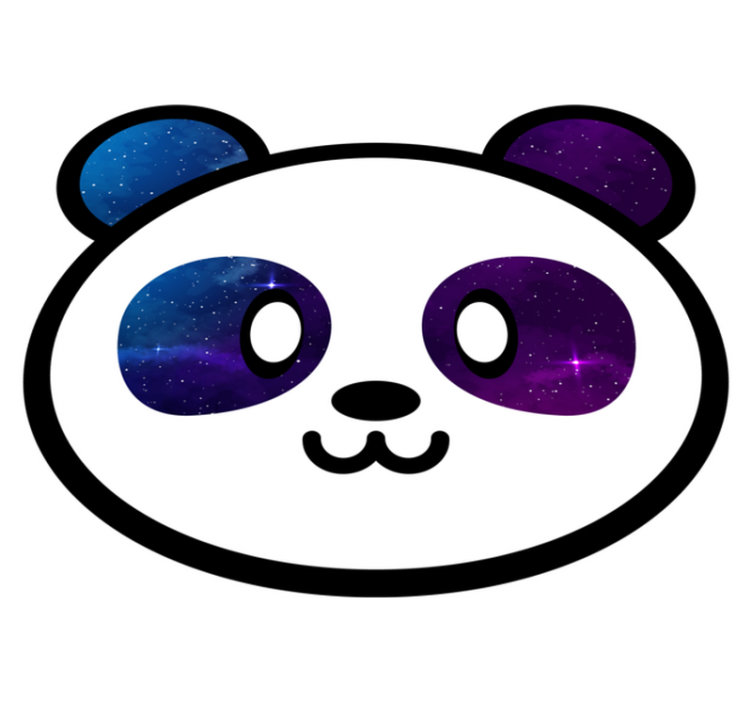 Tapete de animais anime galáxia panda - TenStickers
