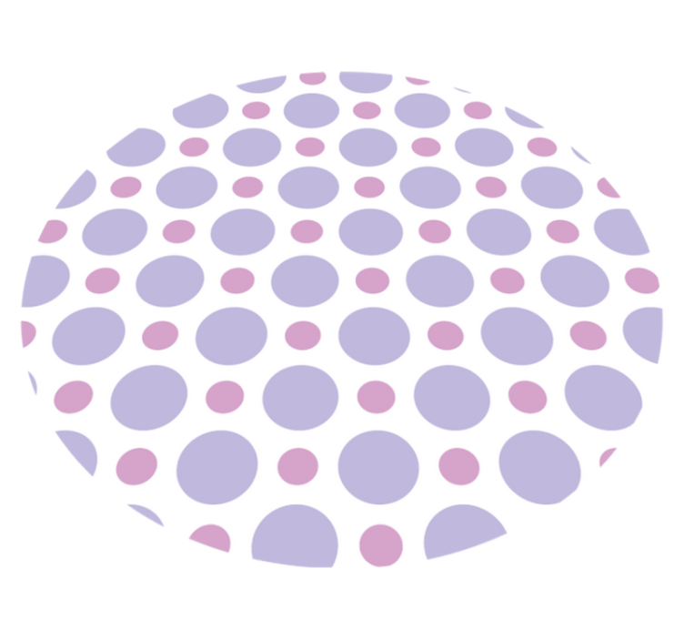 Tapetes geométricos de vinil com bolinhas roxas - TenStickers