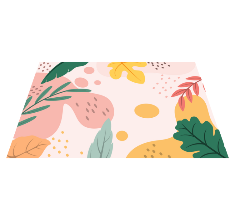 Outono folhas tropicais tapete floral - TenStickers