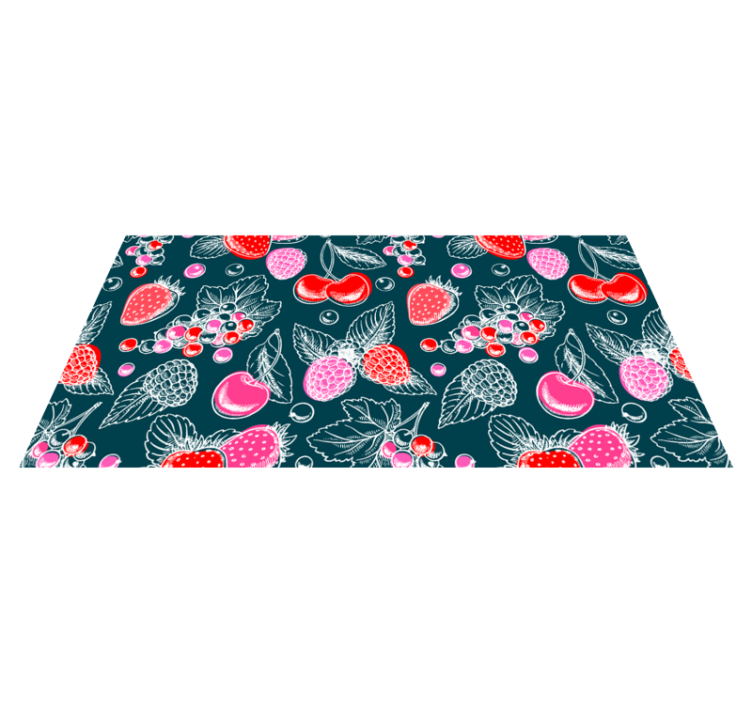 Tapete vinílico cozinha ilustração de conjunto de frutas - TenStickers