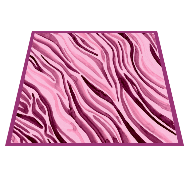 Tapete de vinil rosa aquarela zebra com estampa animal - TenStickers