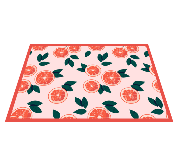 Tapete vinílico flores e plantas floral cítrico rosa - TenStickers