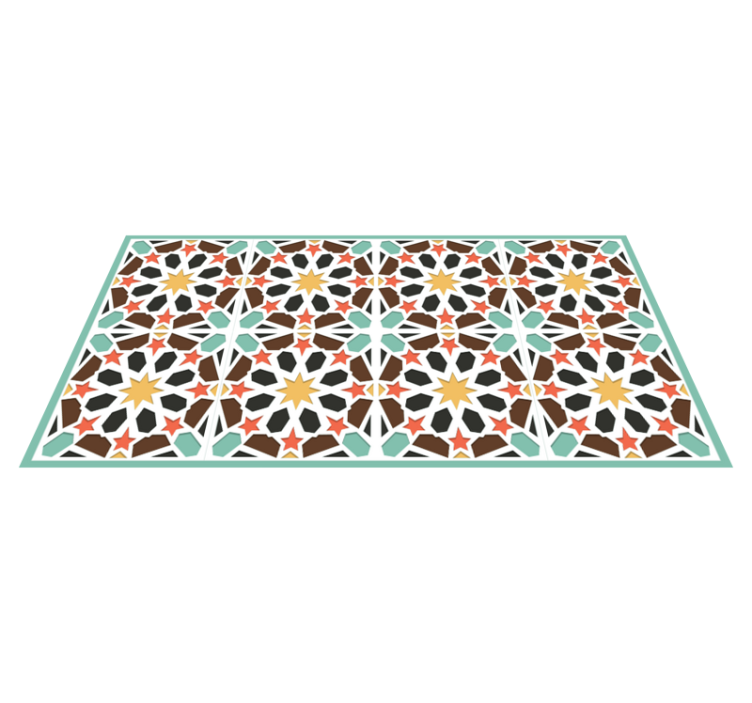 Tapete vinílico azulejos azulejos coloridos com estrelas - TenStickers