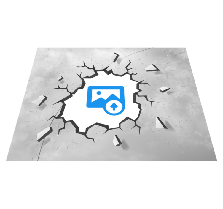 Concreto quebrado cinza com tapete de vinil fotográfico - TenStickers