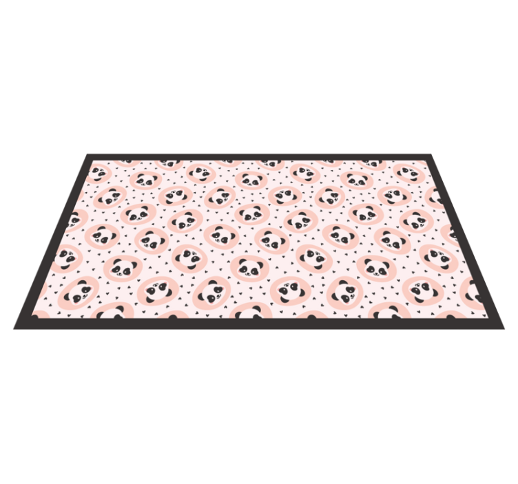 Tapete vinílico de animais rostos de bebês pandas - TenStickers