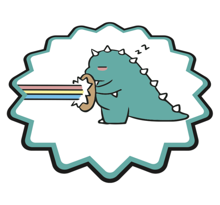 Desenho de dinossauro dormindo infantil - TenStickers