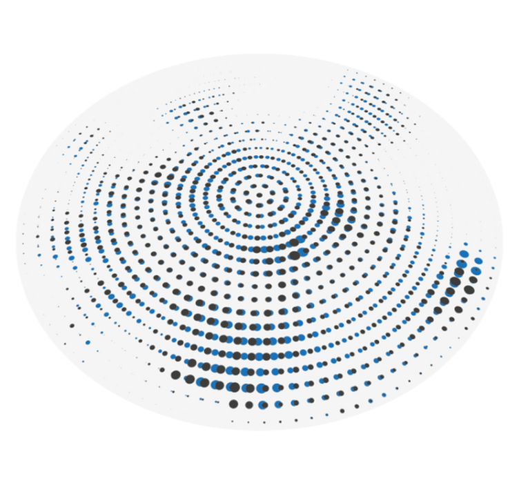 Ladrilhos de mosaico com pontos pretos e azuis - TenStickers