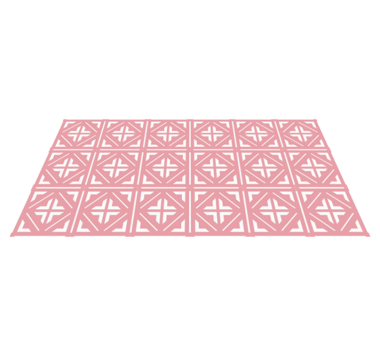 Tapete vinílico azulejos design quadrado rosa - TenStickers