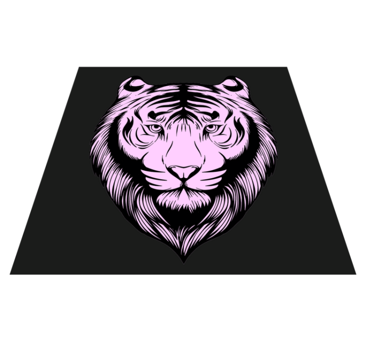 Tapete de vinil com estampa animal de tigre rosa - TenStickers