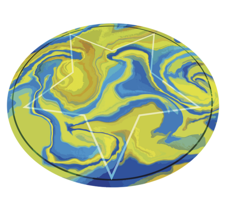 Tapete vinílico outras texturas estrela azul e amarela - TenStickers