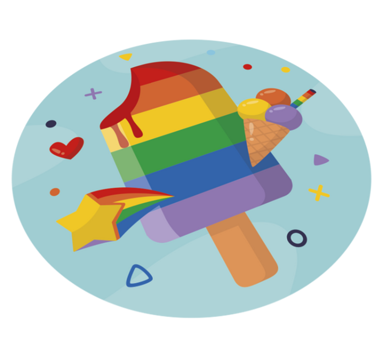 Tapete vinílico criança sorvete colorido - TenStickers