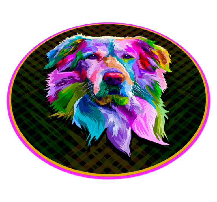 Tapete animal golden retriever pop art - TenStickers