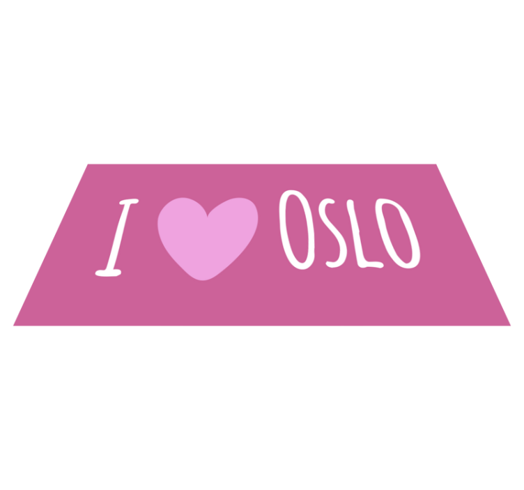 Tapete vinílico frases e textos eu amo o design rosa de oslo - TenStickers