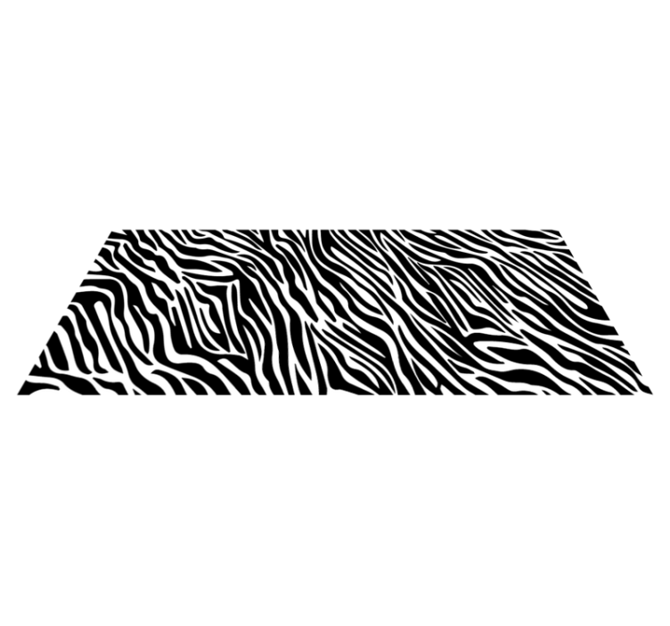 Tapete fino de vinil com riscas de zebra com estampa animal - TenStickers