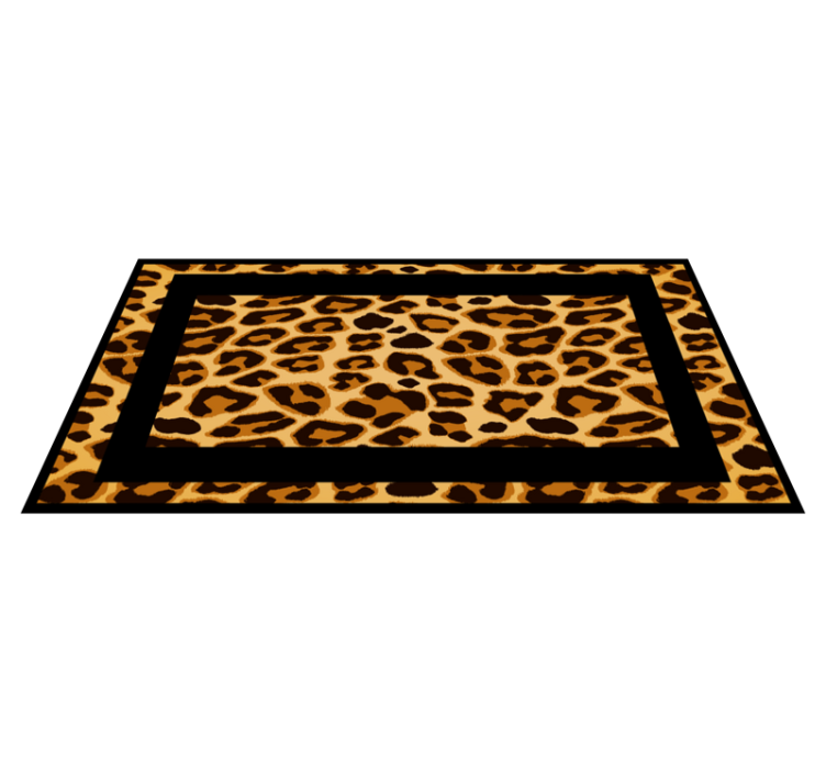 Tapete de vinil retângulo de pele de leopardo com estampa animal - TenStickers