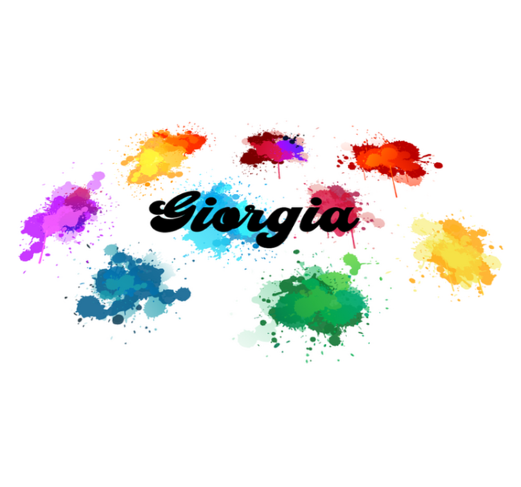 Tapete vinílico juvenil design circular com respingos - TenStickers