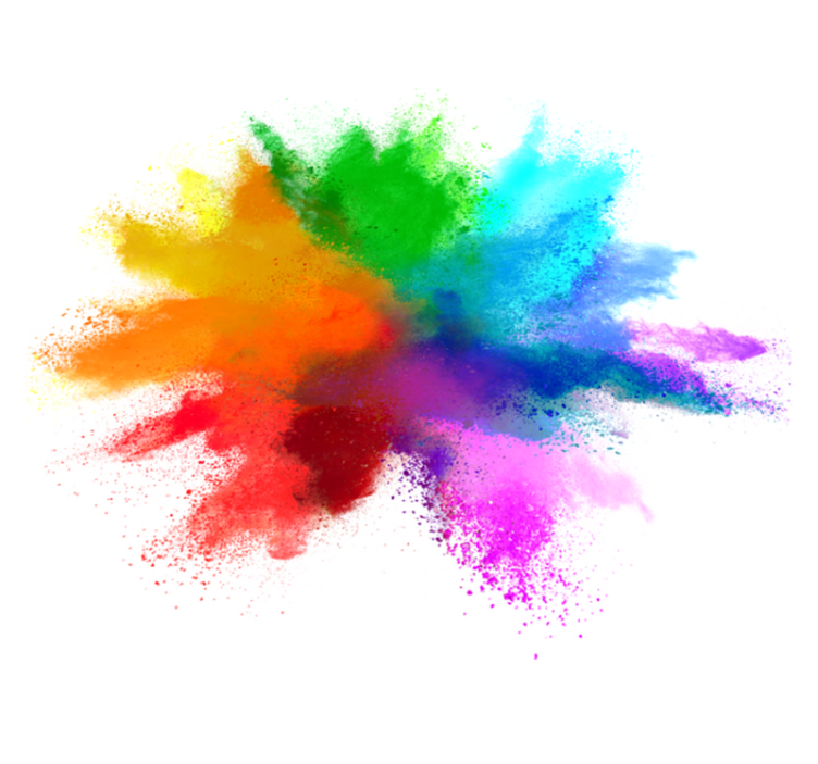 Tapete de vinil moderno com explosão de cores - TenStickers