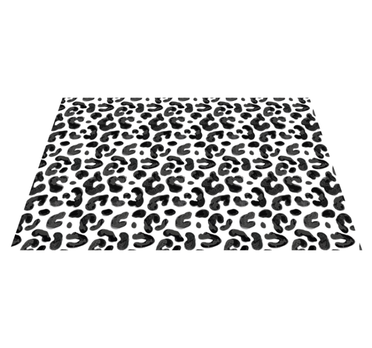 Tapete vinílico para gabinete Animal print preto - TenStickers