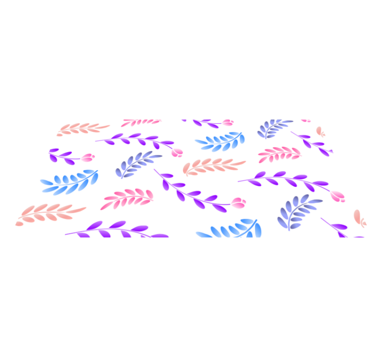 Pequeno tapete de vinil com folhas coloridas - TenStickers