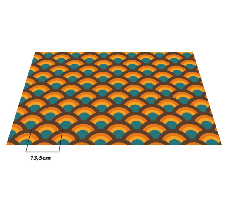 Tapete de vinil vintage com ondas arco-íris dos anos 70 - TenStickers