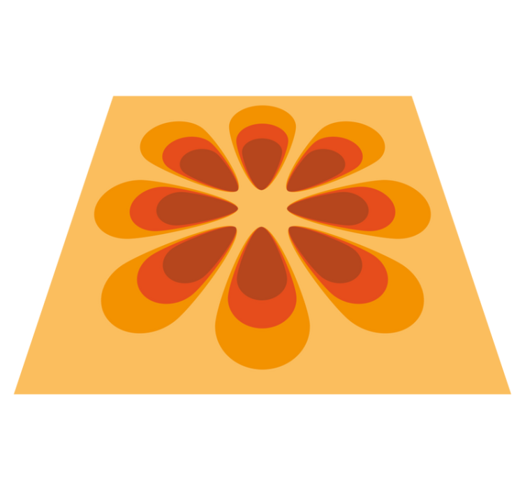 Tapete floral de flor única dos anos 70 - TenStickers