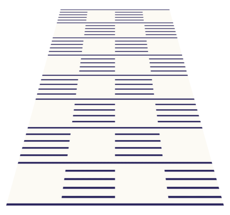 Tapete nórdico branco e azul marinho estilo nórdico - TenStickers