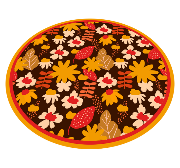 Tapete vinílico flores e plantas motivo floral alegre - TenStickers