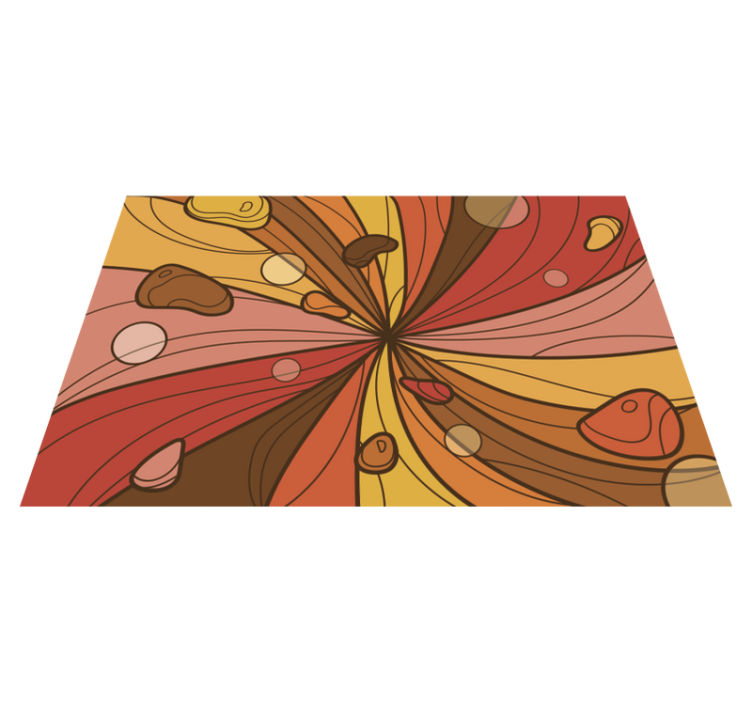 Tapete vinílico vintage flor rodopiante - TenStickers