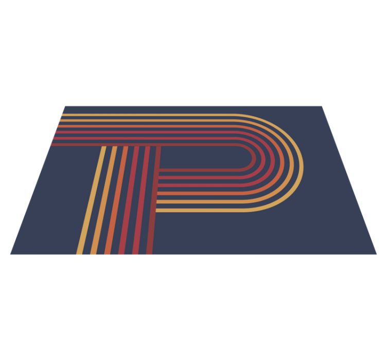 Tapete vinílico geométricas sobreposição de linhas coloridas - TenStickers