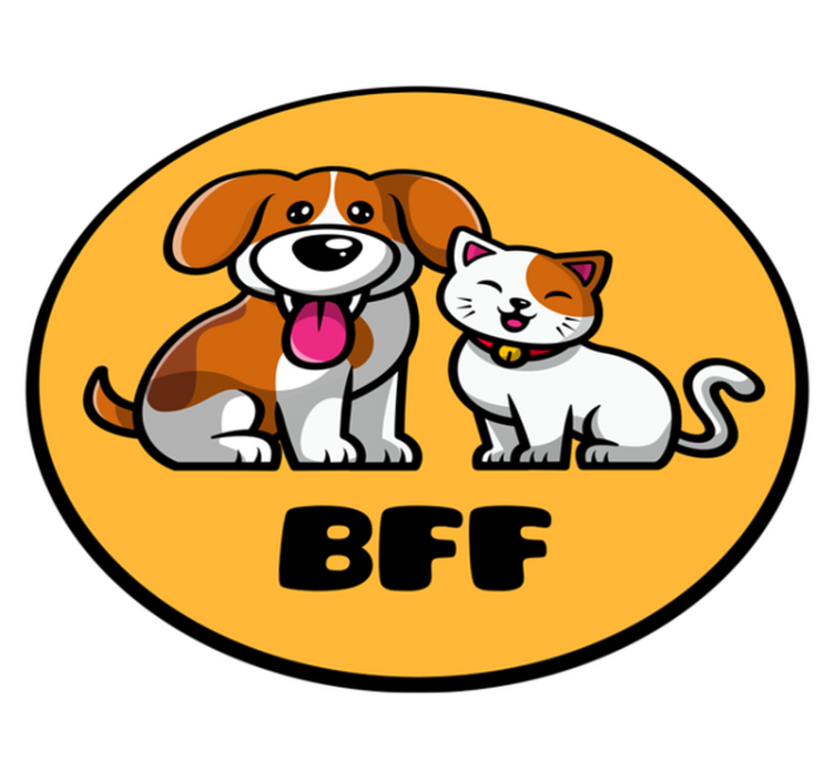 Tapete vinílico para bebés melhores companheiros animais - TenStickers