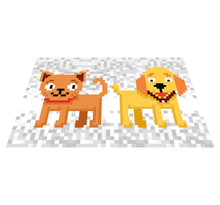 Tapete de animais de estimação pixel art - TenStickers