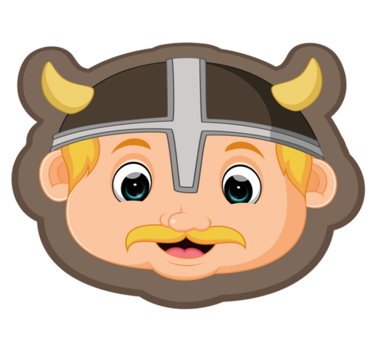 Tapete vinílico criança personagem viking loiro - TenStickers