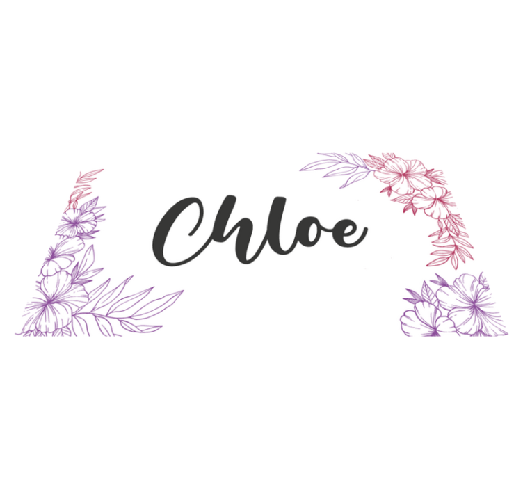 Tapete personalizado com nome de flor bonita - TenStickers