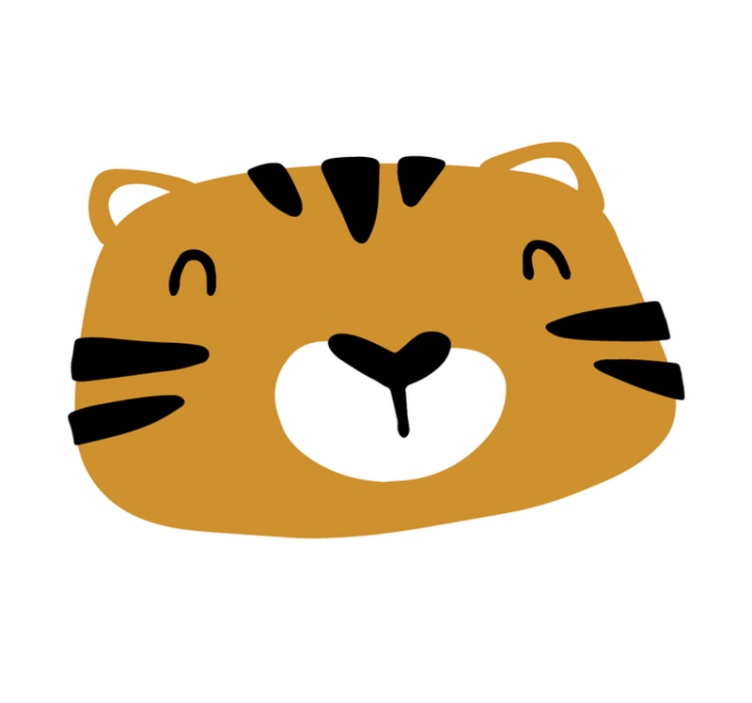 Tapete de vinil infantil mini tigre - TenStickers