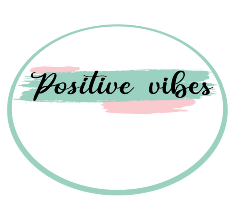 Tapete vinílico frases e textos vibrações positivas - TenStickers