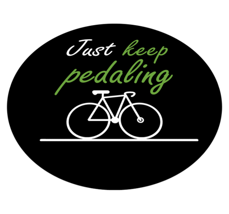 Tapete vinílico frases e textos continue pedalando - TenStickers