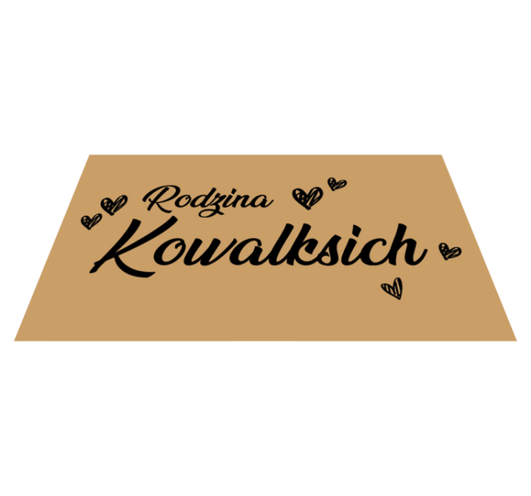 Nome da família no hall de entrada preto - TenStickers